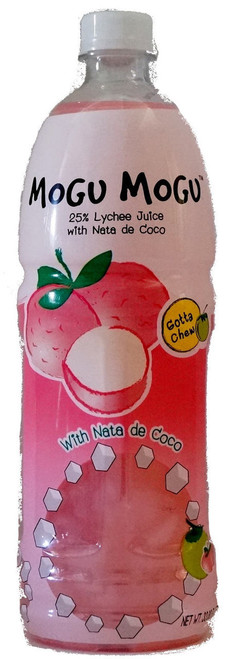Mogu Mogu Lychee Juice With Nata De Coco 1L