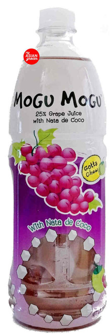 Mogu Mogu Grape Juice With Nata De Coco 1L
