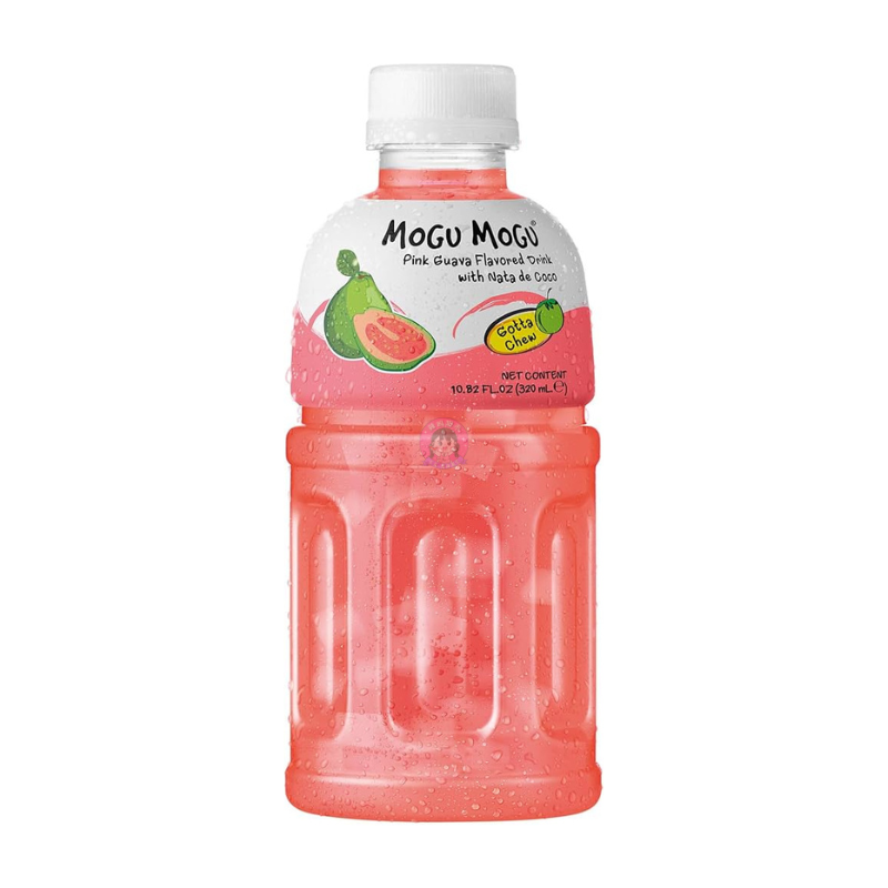 Mogu Mogu Pink Guava Flavoured Drink With Nata De Coco 320ml