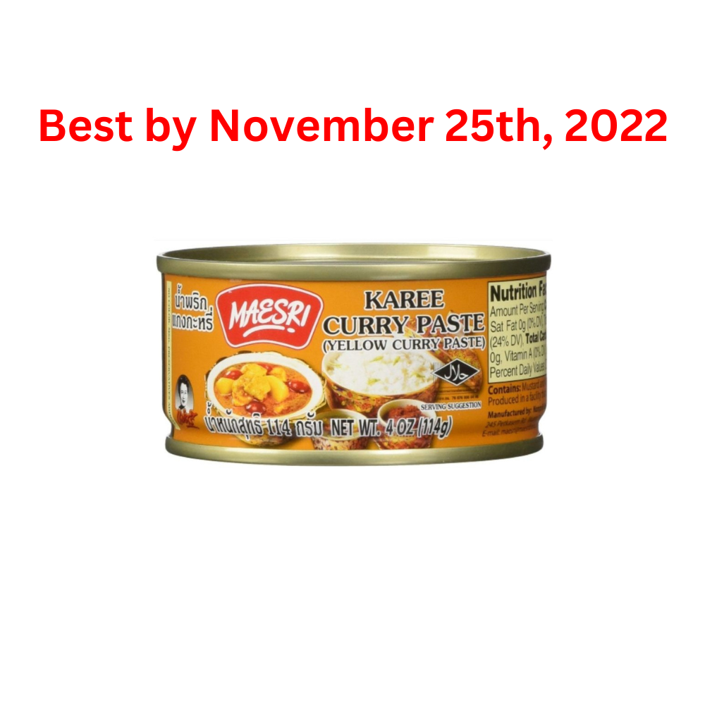 Maesri Curry Paste Yellow Karee - 4 Oz