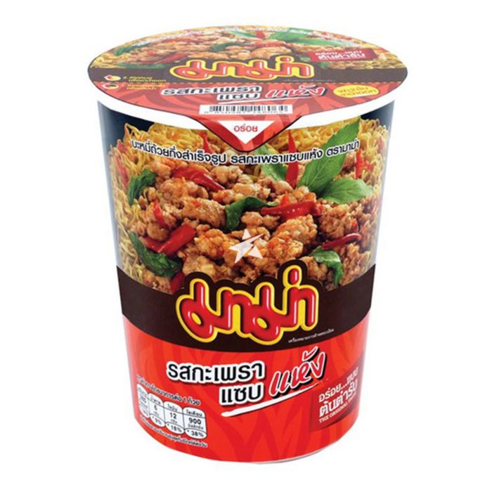 Mama Cup Spicy Basil Stir Fry Pad Krapao Flavour - 12 X 60g Pack