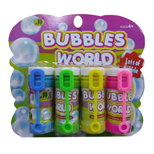 Toy Bubbles World 4pc Asst Clrs-whole
