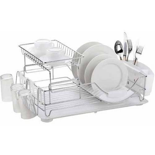 Home Basics Dish Drainer Deluxe, White