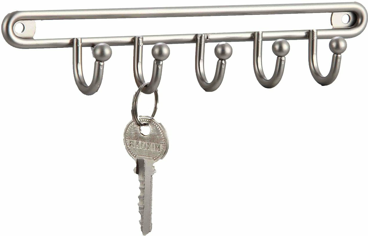 Home Basics Key Hook, Simplicity Satin Nickel