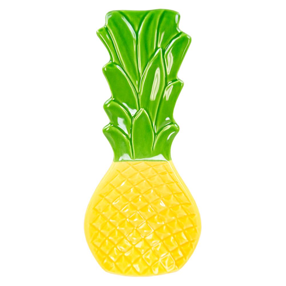 Home Basics Tropical Pineapple Ceramic Spoon Rest