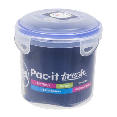 Pac-it Fresh Plastic Round Food Storage - 24oz