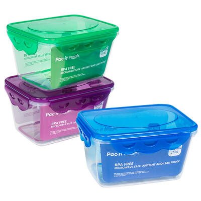 Pac-it-Fresh Plastic Container - Asst, 27oz