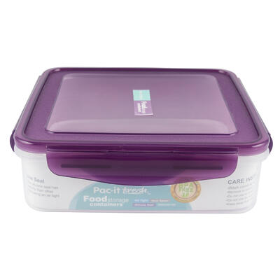 Pac-It Fresh 50oz Food Container With Purple Lid