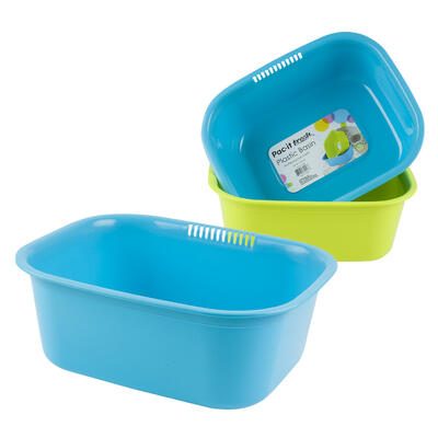 Pac-It Fresh Plastic Basin With Drainer - Asst, 14