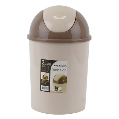 Pac-It Fresh Trash Can With Swing Lid - 12.5"H