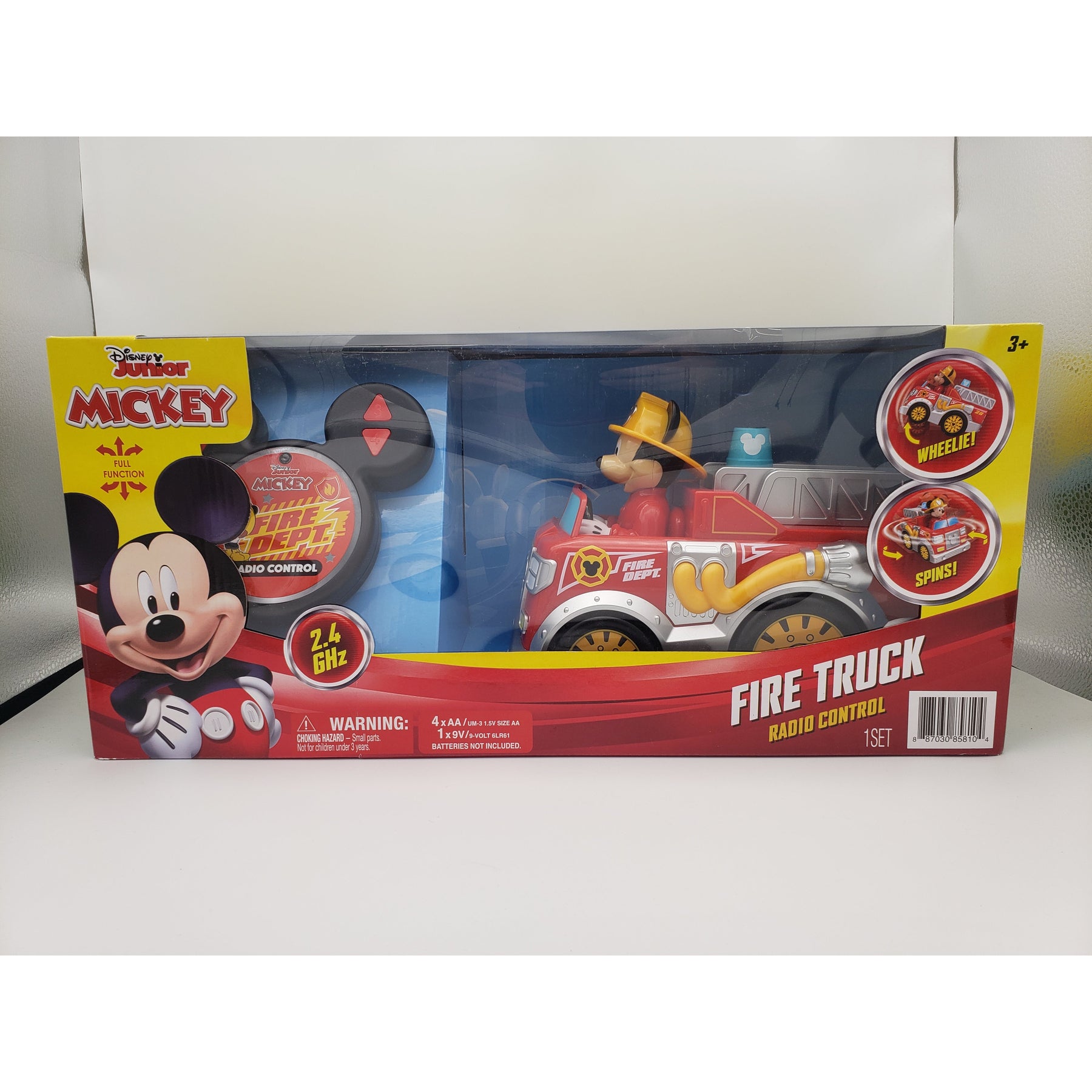 Jam'n Products Disney Mickey Mouse Fire Truck Remote Control Vehicle