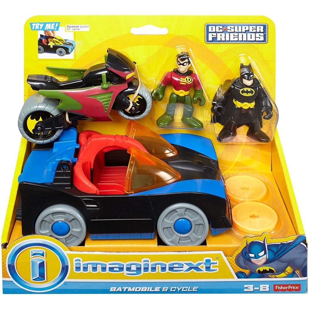 Imaginext DC Super Friends, Batmobile & Cycle
