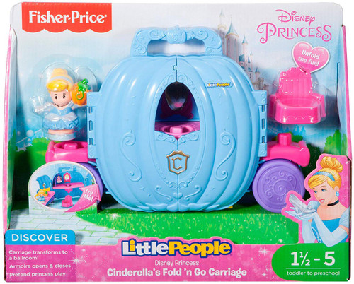 Disney Princess Cinderella's Fold 'n Go Carriage By Little People