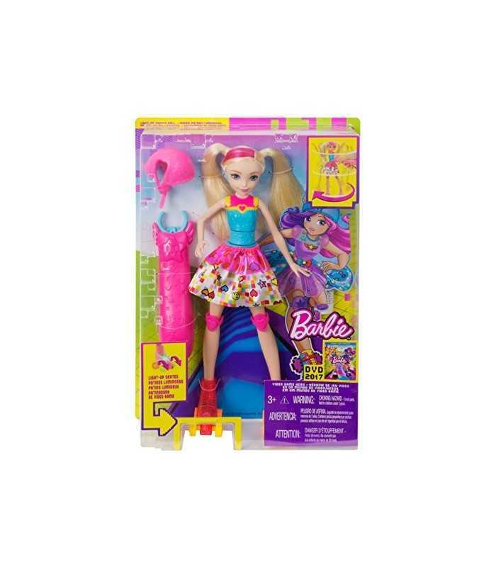 84602 Barbie Video Game Hero Light-Up Skates Doll