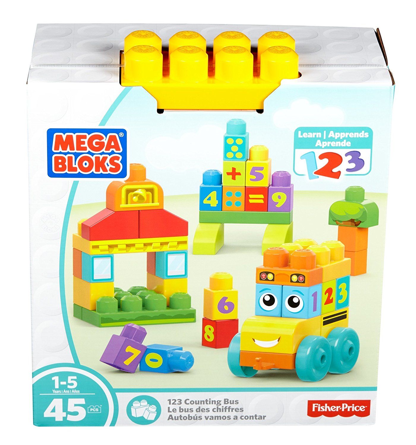 Mega Bloks FBM80 Building Basics 123 Counting Bus