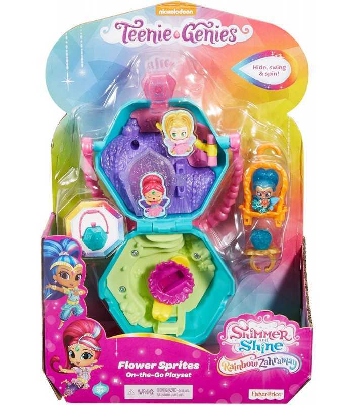 Fisher-Price Shimmer And Shine Teenie Genies Flower Sprites On The Go Playset