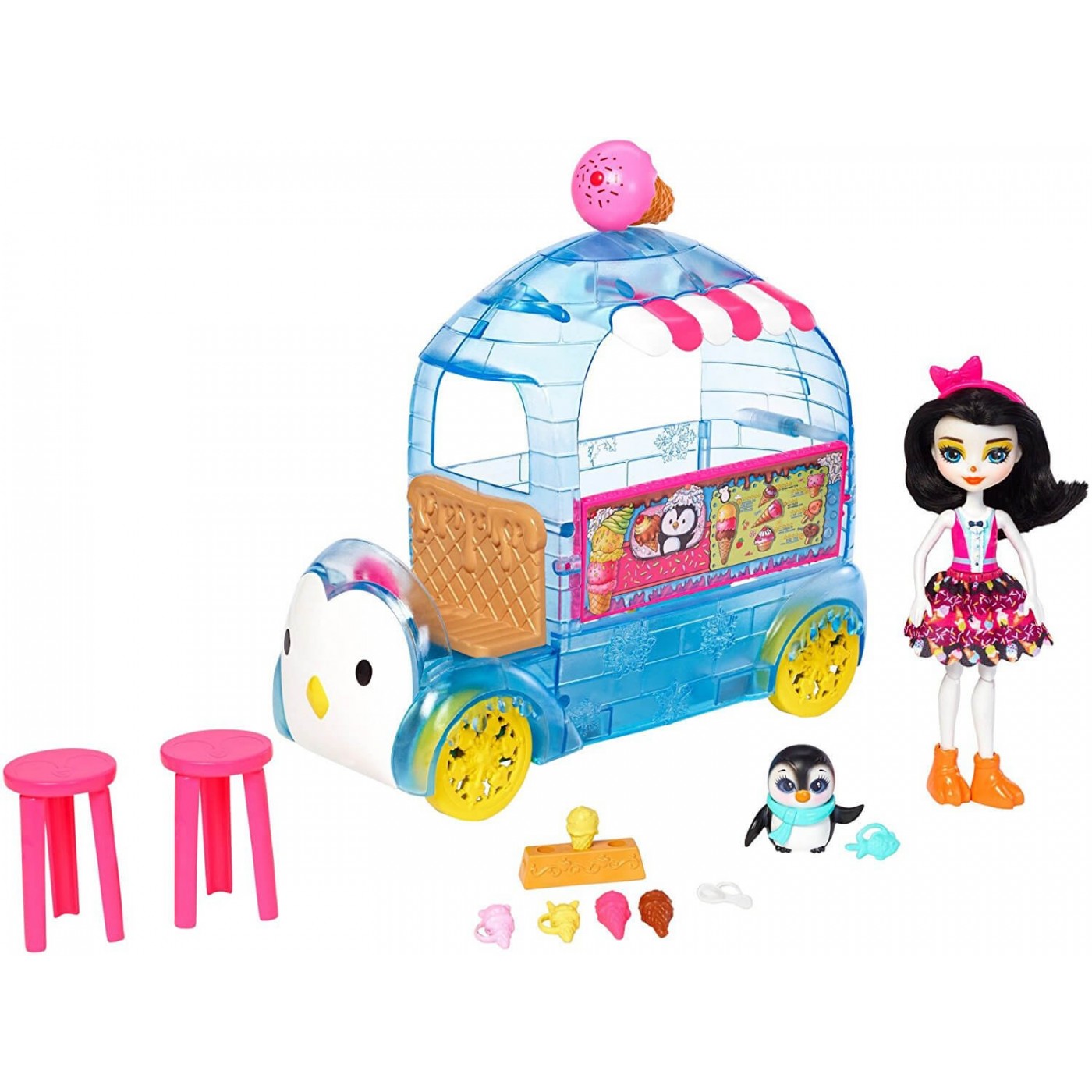 Enchantimals Wheel Frozen Treats Preena Penguin Doll And Playset