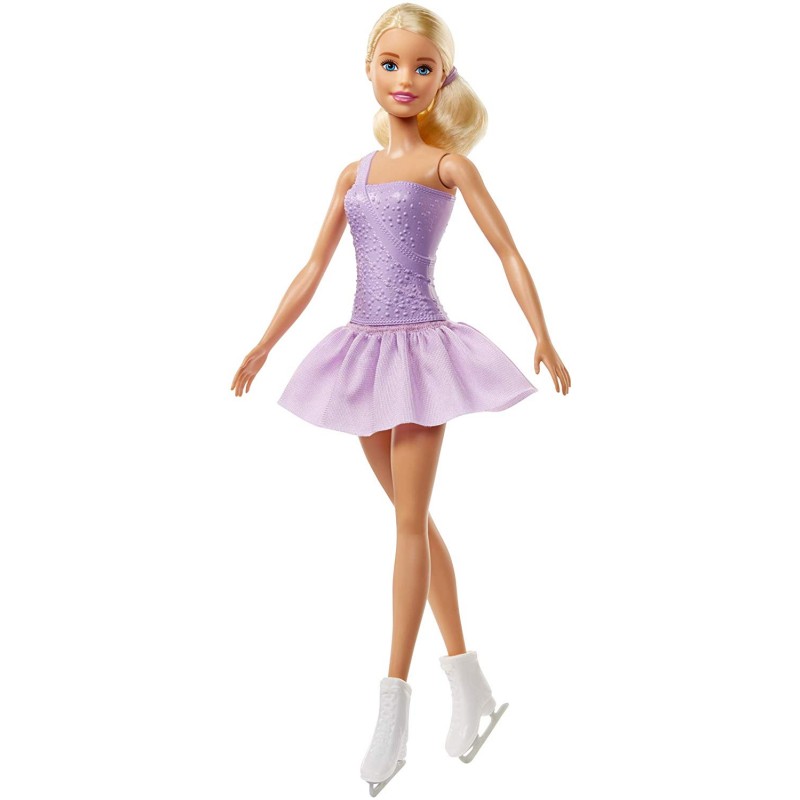 Barbie Figure Skater Doll Dressed In Purple Outfit