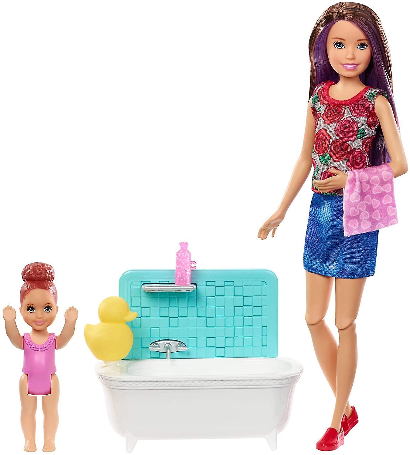 Barbie Skipper Babysitters Inc. Doll And Bath Playset