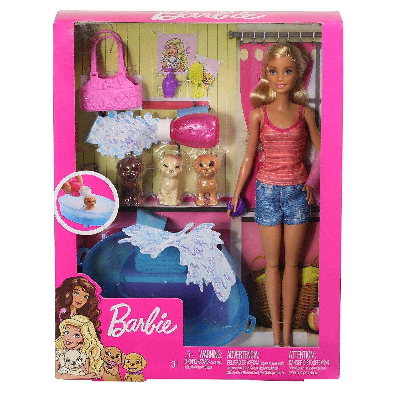 Barbie Blitz Doll And Puppy Bath Accessories
