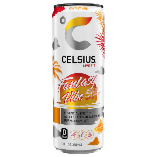 Celsius Sparkling Fantasy Vibe Energy Drink - 12 Fl Oz Can