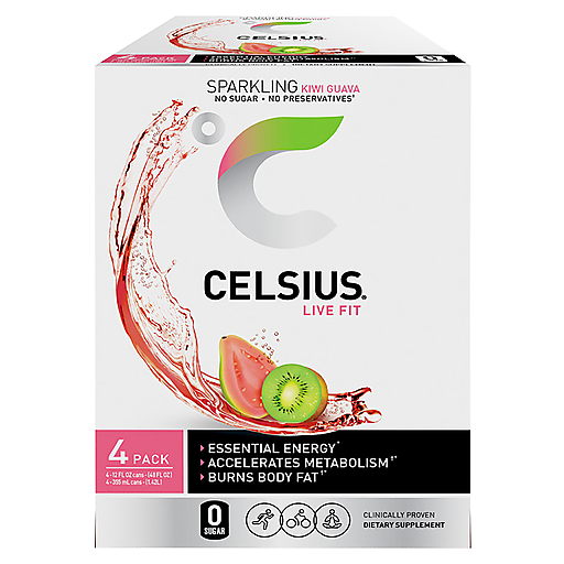 Celsius Kiwi Guava Energy Drink - 4pk/12 Fl Oz Cans