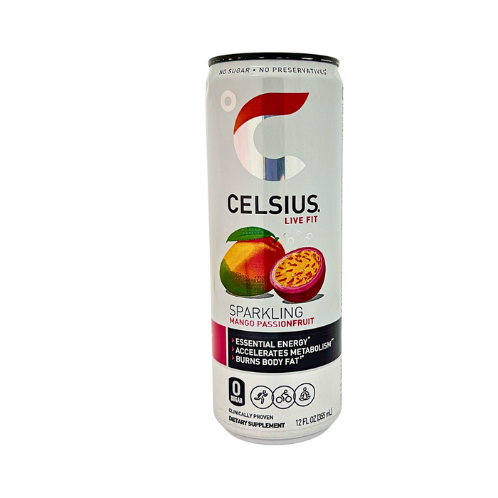 Celsius Sparkling Mango Passionfruit Energy Drink - 12 Fl Oz Can