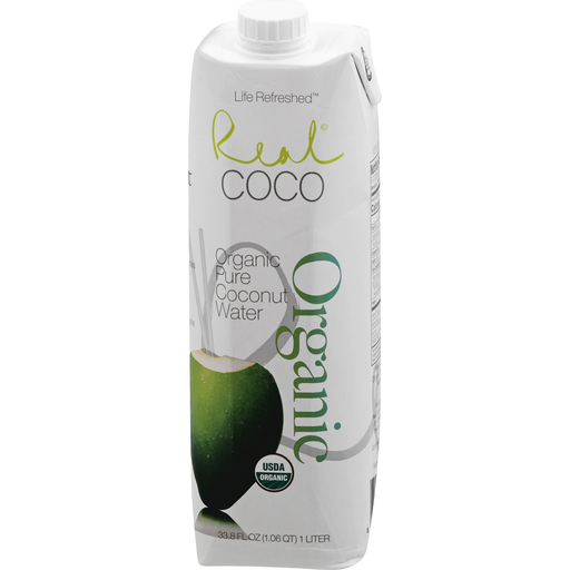 Real Coco Life Refreshed Coconut Water, Organic, Pure