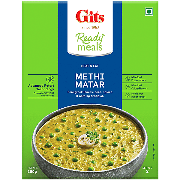 Gits Ready Meals Methi Matar, 300g