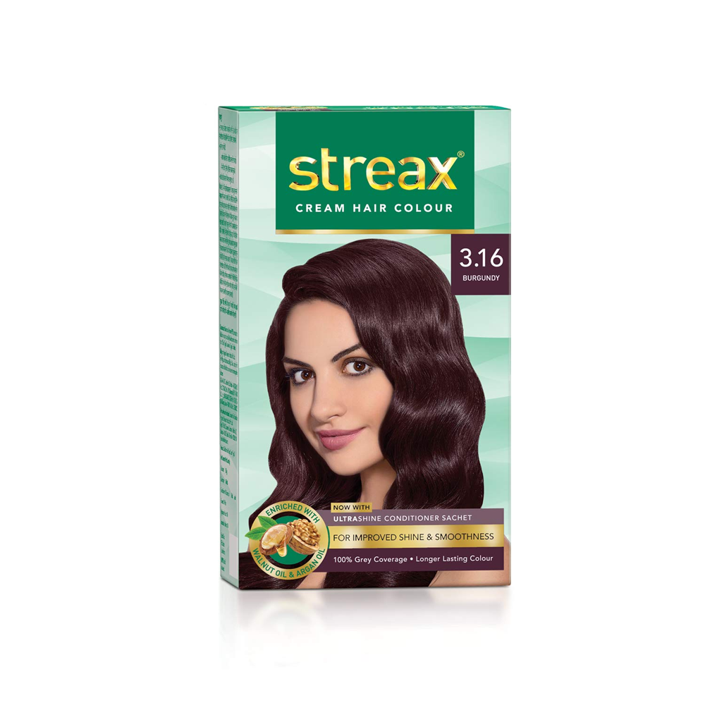 Streax Cream Hair Colour 3.16 Burgundy