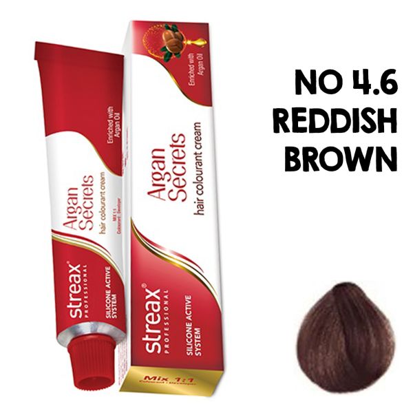 Streax Reddish Brown Hair Colour No.4.6, 50 Ml