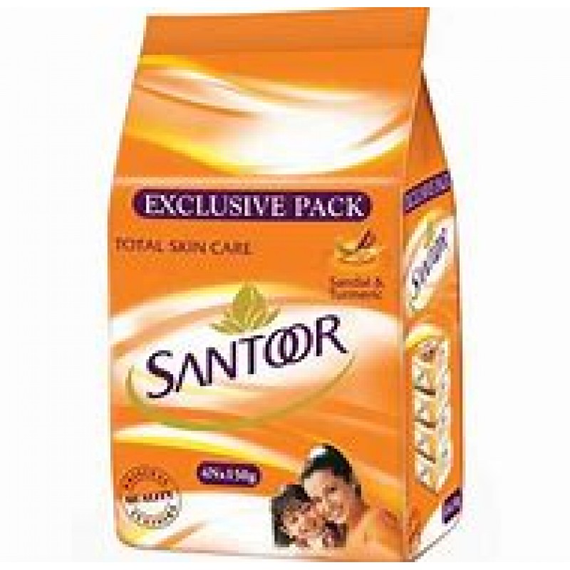 Santoor Total Skin Care With Sandal And Turmeric 4X100G