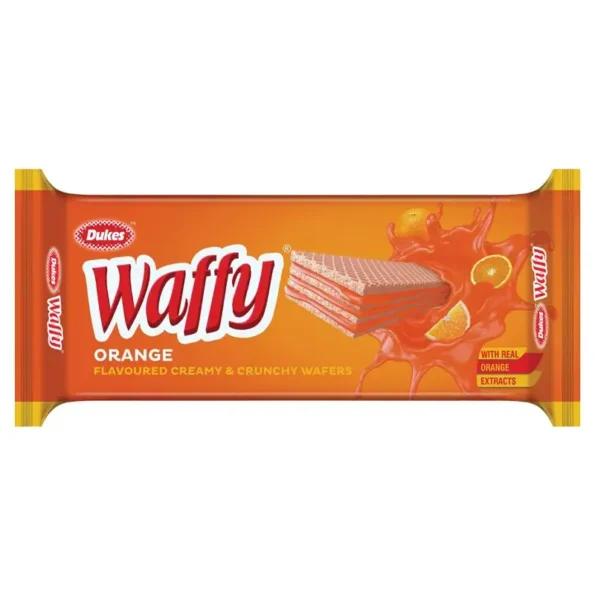 Dukes Waffy Orange Flavoured Creamy & Crunchy Wafers75G