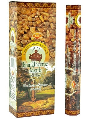 SAC Incense, Stick, Frankincense & Myrrh, Hex, 20pk
