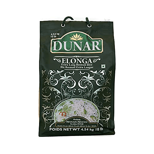 Dunar Elonga Basmati Rice 10 Lb