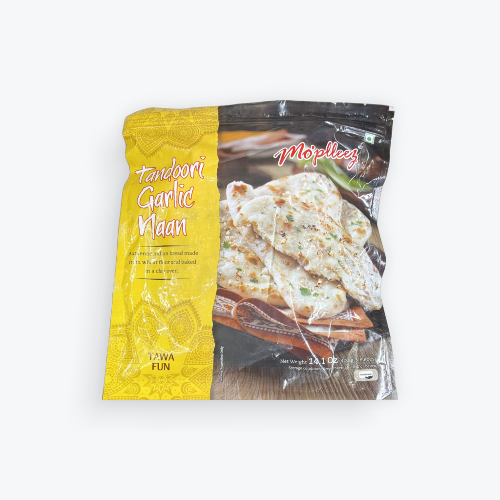 Mo'pleez Tandoori Naan Garlic 400Gm