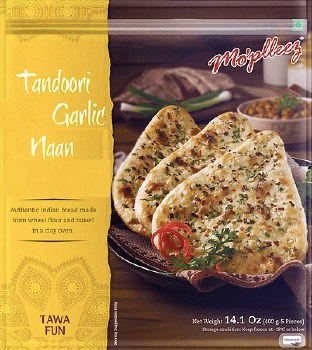 Mo'pleez Tandoori Chilli Garlic Coriander Naan 5pcs 400g
