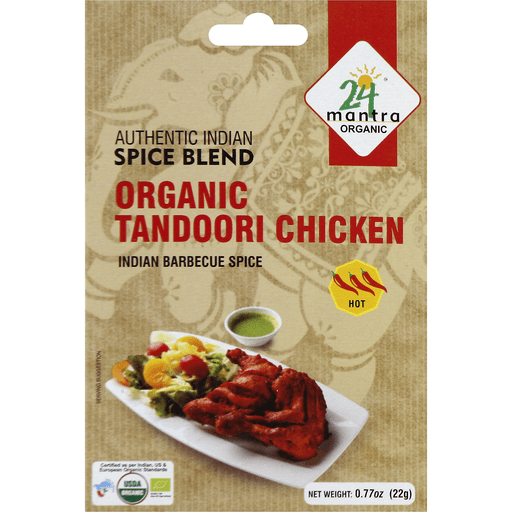 24 Mantra Spice Blend, Authentic Indian, Organic Tandoori Chicken, Hot