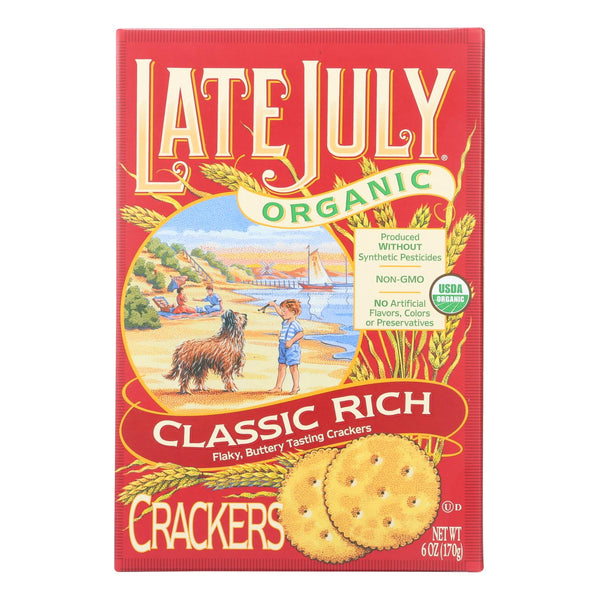 Late July Snacks Organic Classic Rich Crackers - 6 Oz, 6.9