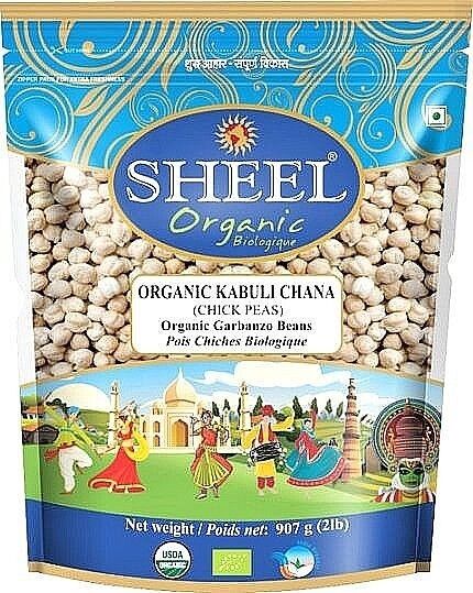 Sheel Organic Garbanzo Beans / Kabuli Chick Peas 2 Lb