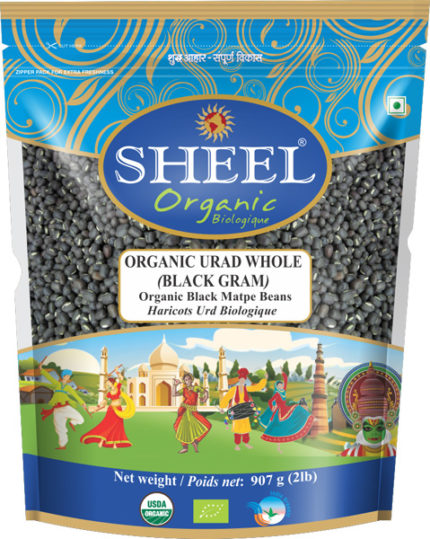Sheel Organic Black Gram / Urad Whole 2 Lbs