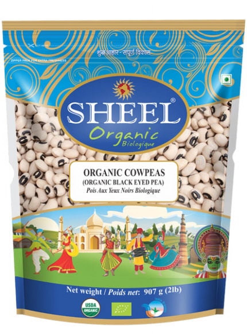 Sheel Organic Cowpeas / Black Eyed Beans 2 Lbs