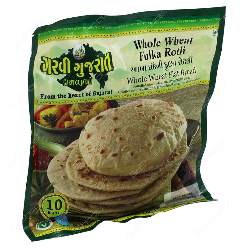 Garvi Gujarat Gujrat Whole Wheat Fulka, 10 Roties