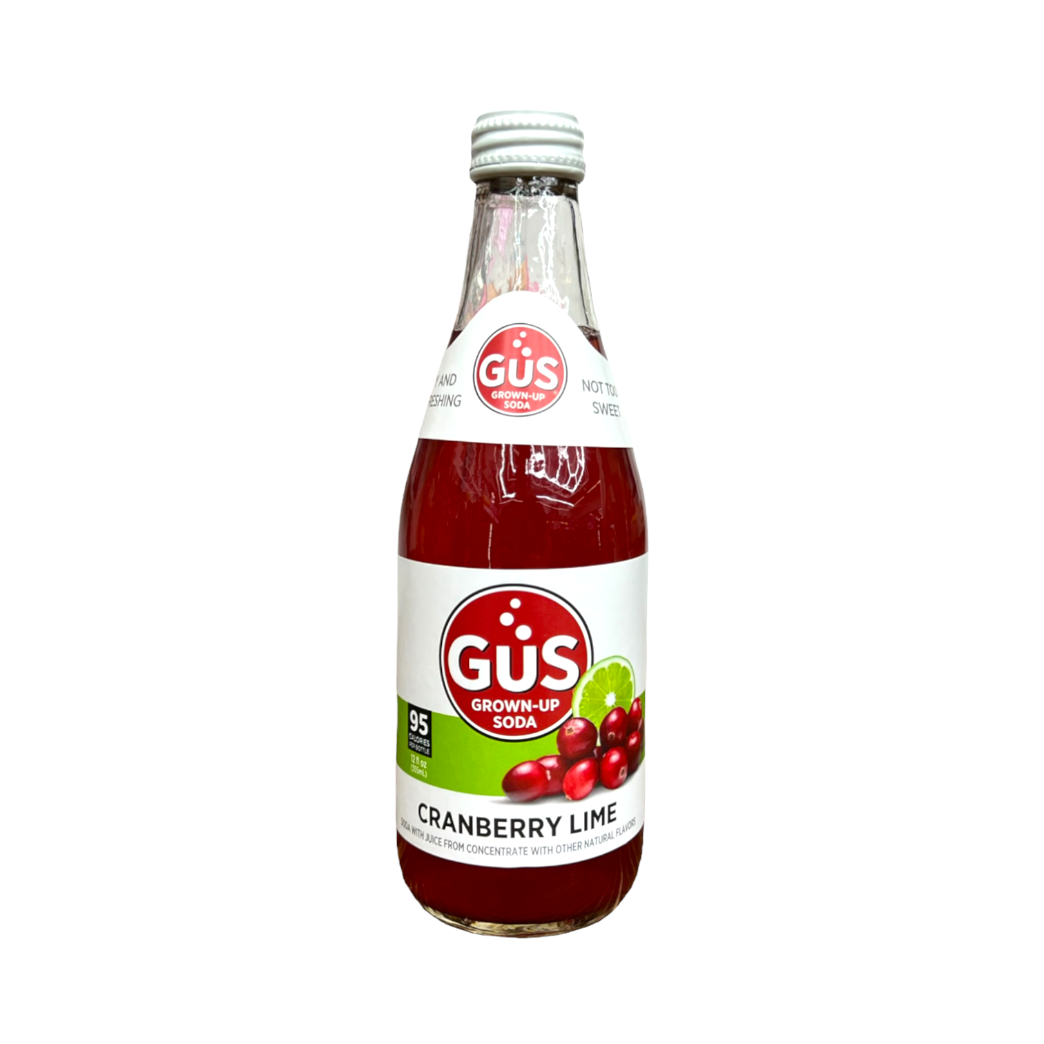 GuS Grown-Up Soda, Dry Cranberry Lime