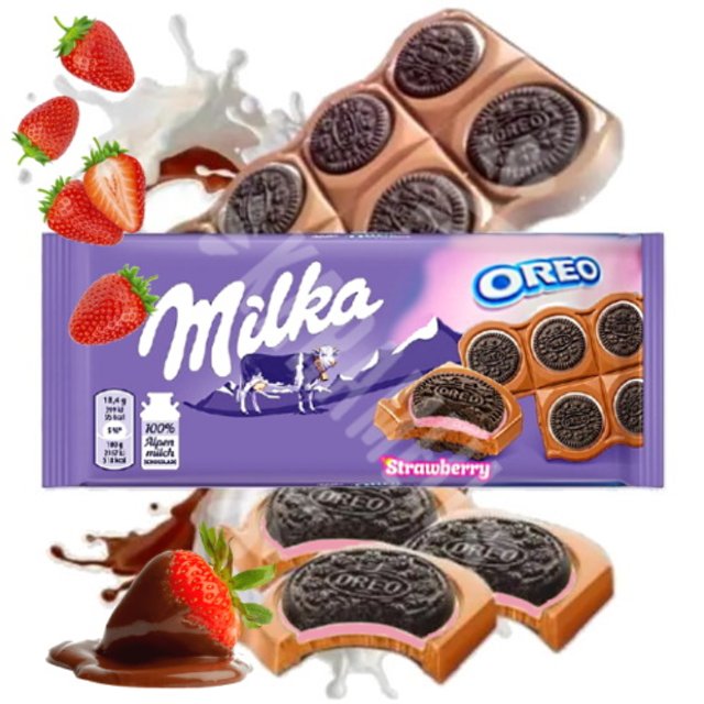 Economy Candy Milka Chocolate Oreo Strawberry Sandwich 92g