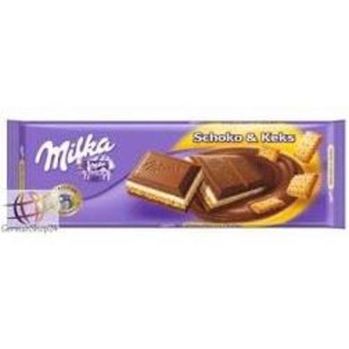 Milka Chocolate Bar And Biscuit 10.6z