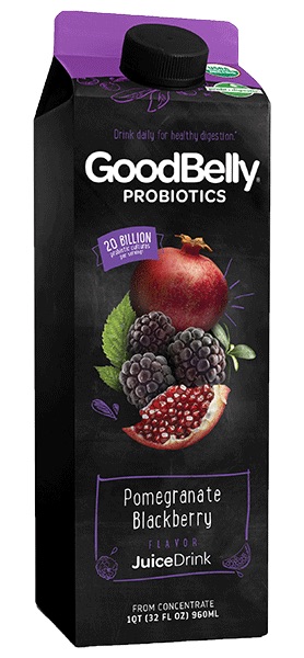 GoodBelly Probiotics Pomegranate Blackberry Flavor Juice Drink 1 Qt Carton