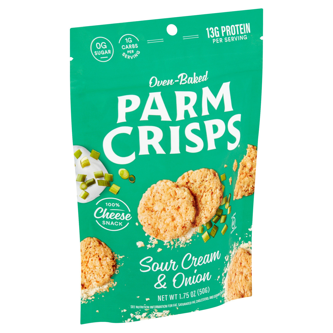 Parm Crisps Oven Baked Sour Cream & Onion Cheese Snack, 1.75 Oz