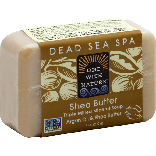 One With Nature Dead Sea Mineral Shea Butter Bar Soap - 7 Oz
