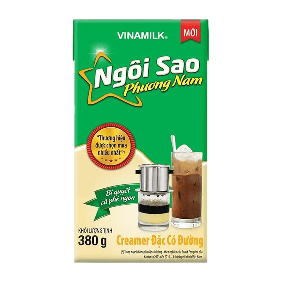 Vinamilk Sữa Đặc Ngôi Sao Phương Nam Xanh Lá Hộp Giấy 380G
